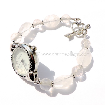 Rose Quartz Watch Bracelet